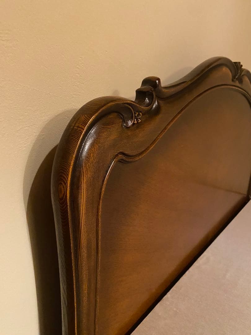 -antique-セミダブルベッドフレーム 木製 ヴィンテージ フレンチ レトロ