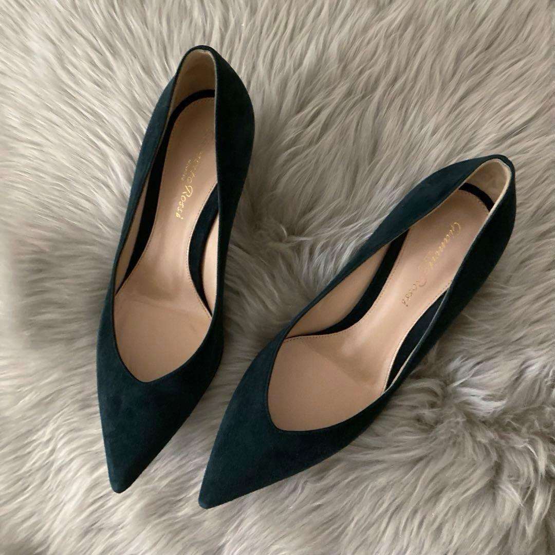 ジャンヴィトロッシ＊9万＊上質スウェード ポインテッドトゥパンプス＊36