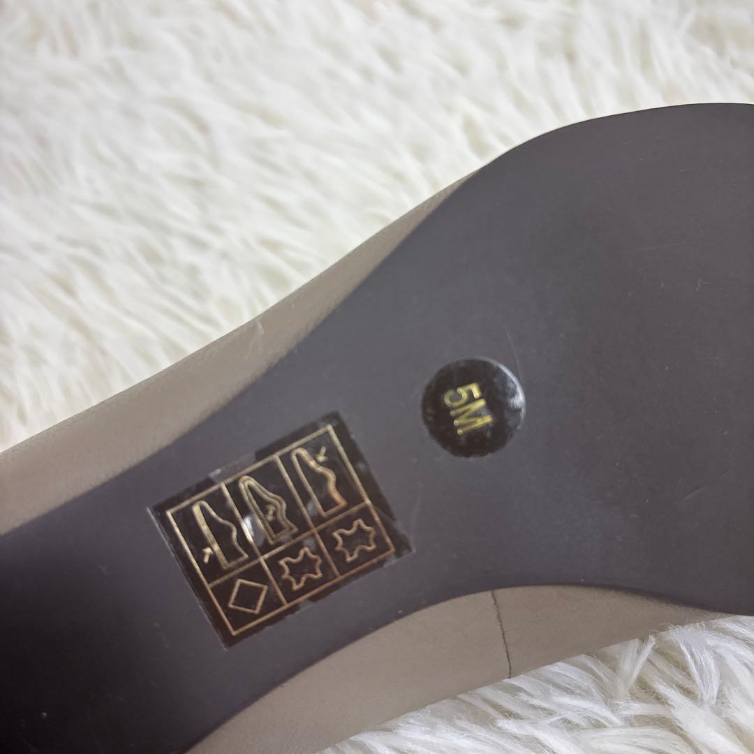 極美品✨ トリーバーチ ヒールパンプス　レザー シルバー ベージュ 22.5
