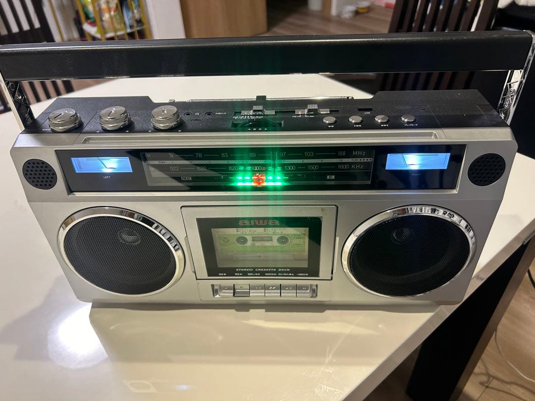 AIWA ラジカセ カセットプレーヤー シルバー モデルGAA4-RCP0001