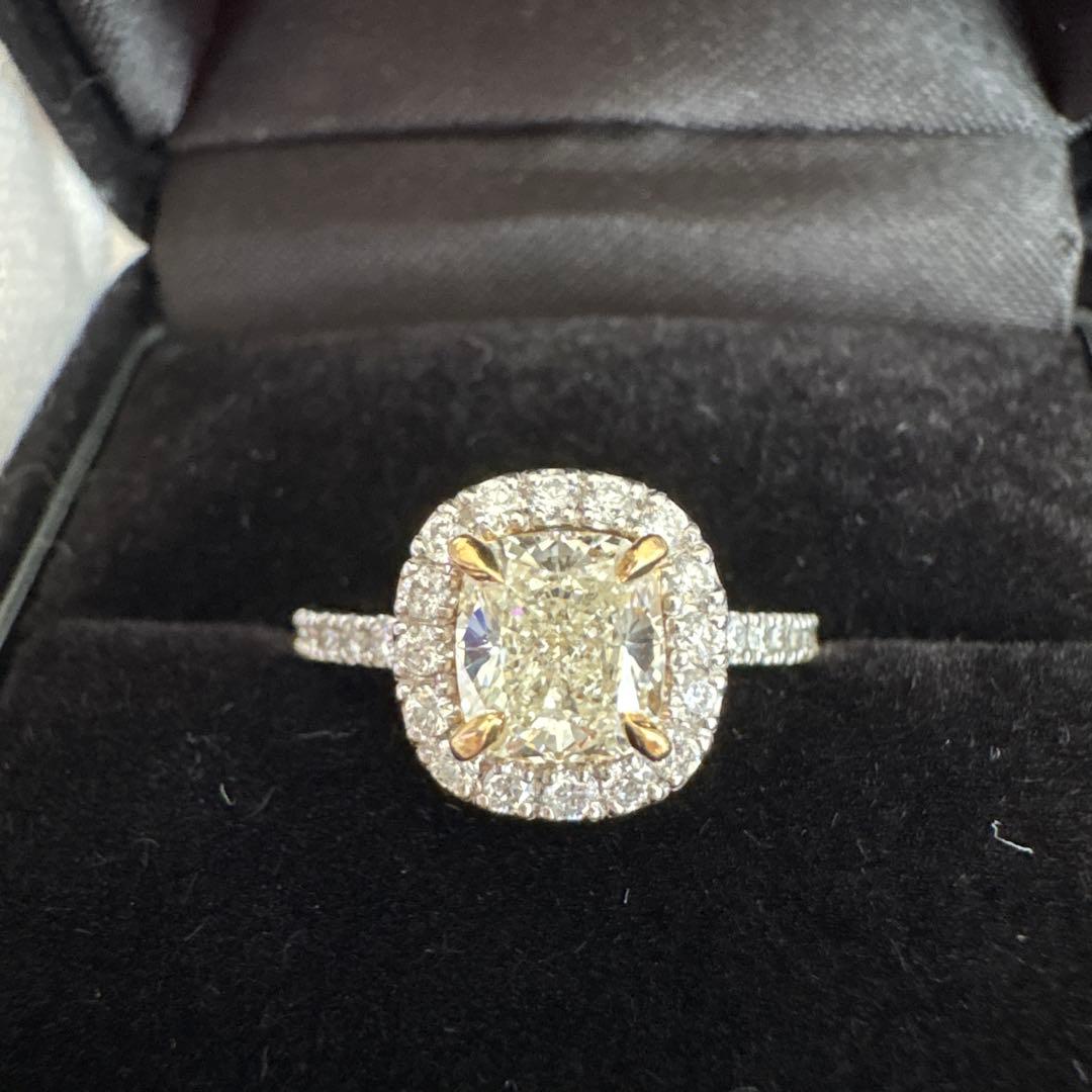 最終お値下げ⭐︎1ct up⭐︎天然ダイヤリング Pt900 k18