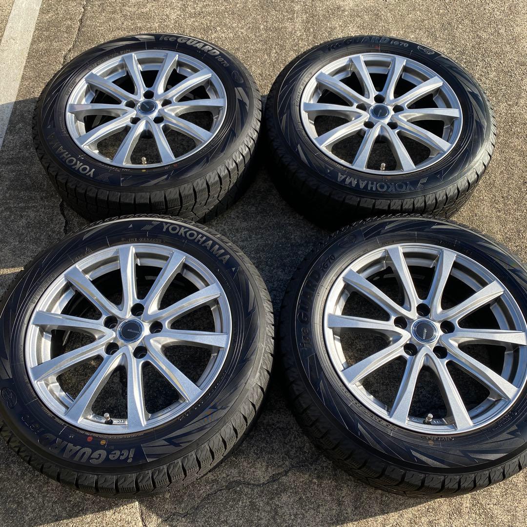 ◇中古溝有りヨコハマ215/60R17+トヨタ平座用ホイールスタッドレスセット