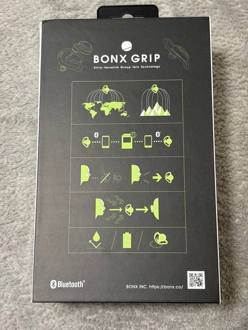 ［一部ジャンク］BONX GRIP ワイヤレスイヤホン 2個セット ブラック
