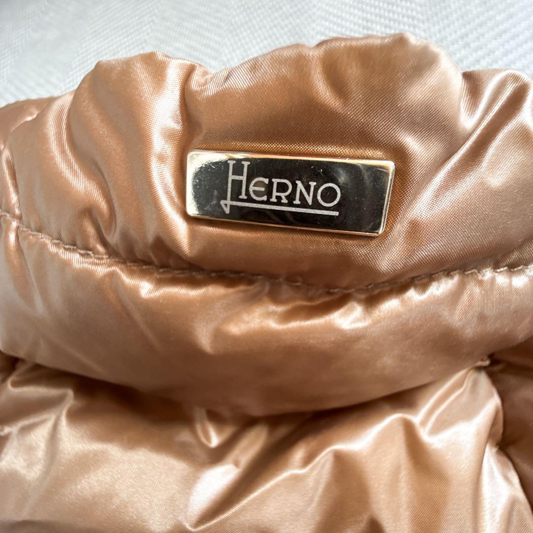 極美品 HERNO ヘルノ ダウンコンビトレンチコート ベルト ベージュ系 ML