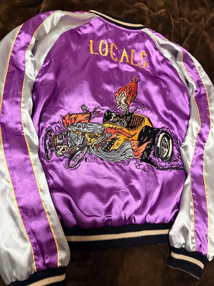 美品 ２面用 テーラー東洋 虎 日本限定 スカジャン サテン vintage