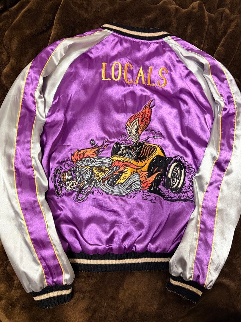 美品 ２面用 テーラー東洋 虎 日本限定 スカジャン サテン vintage