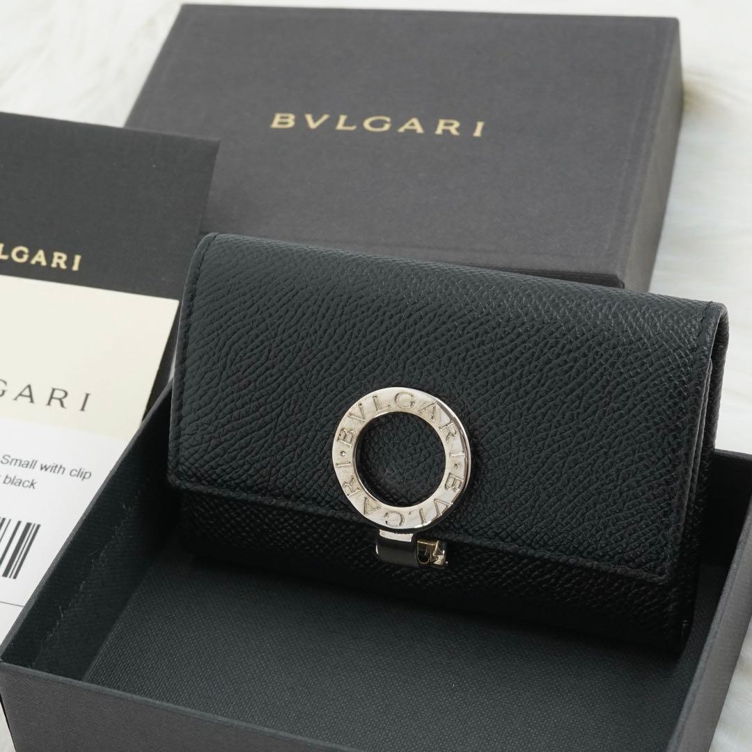 未使用品　箱付き　BVLGARI ブルガリ　キーケース　サークル金具　ブラック