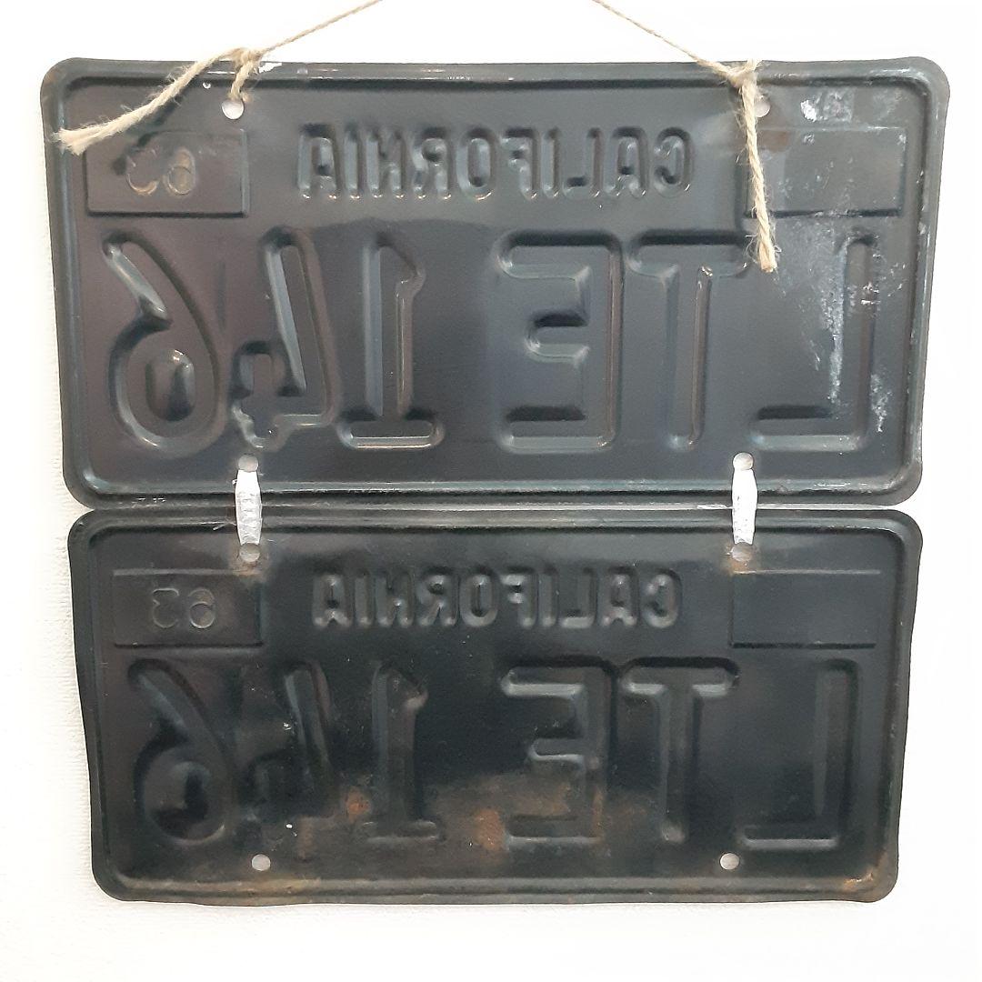 【さぶ】ナンバープレート ライセンスプレート カリフォルニア 前後セット