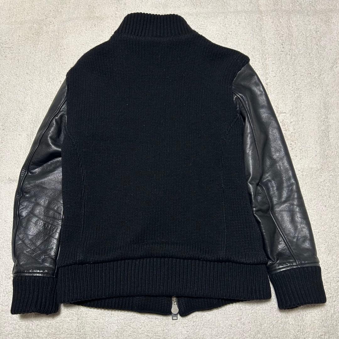 BACK BONE バックボーン　袖革レザージャケット　袖革ライダースジャケット