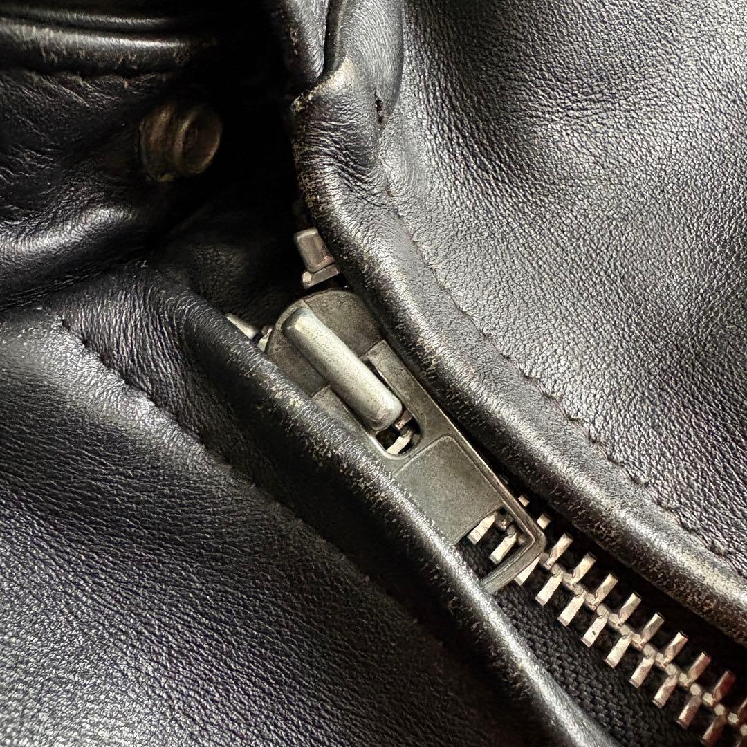 Schott 本革レザーシングルライダース 黒 36 カフェレーサー定番