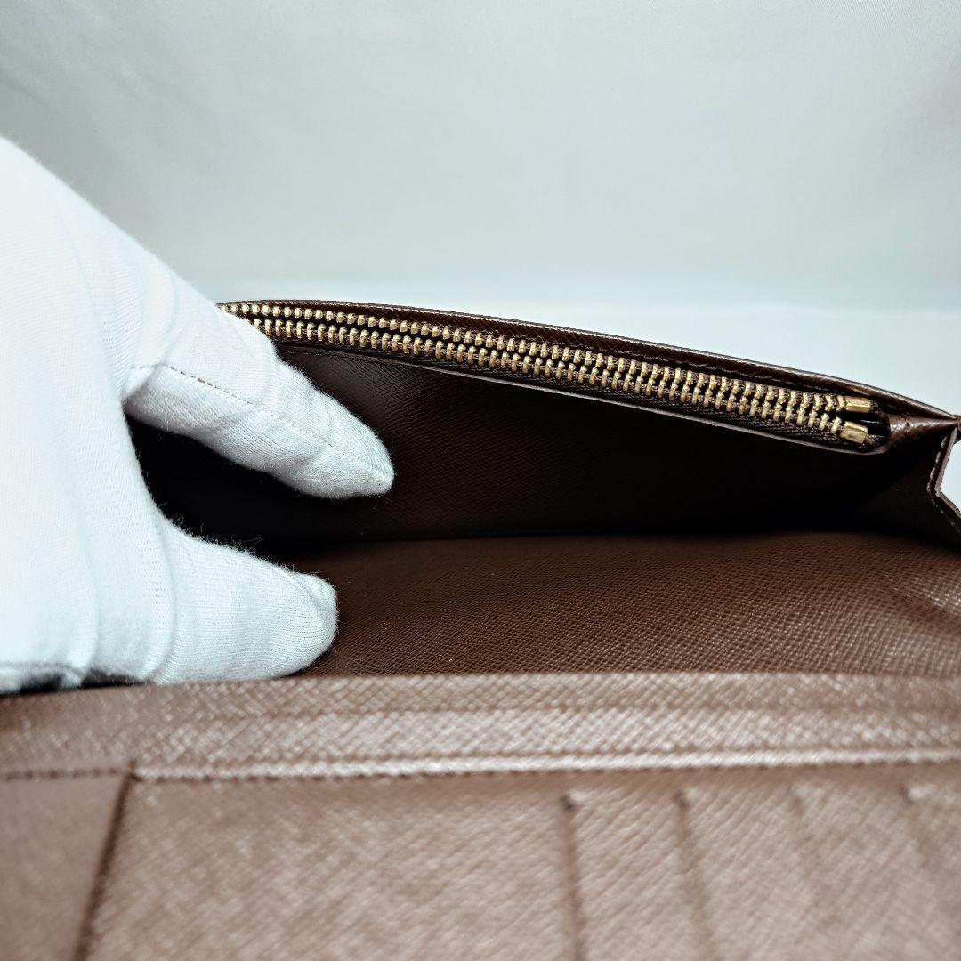 ダミエ・エベヌ ポルトフォイユ・ブラザ 二つ折り 長財布 N60017