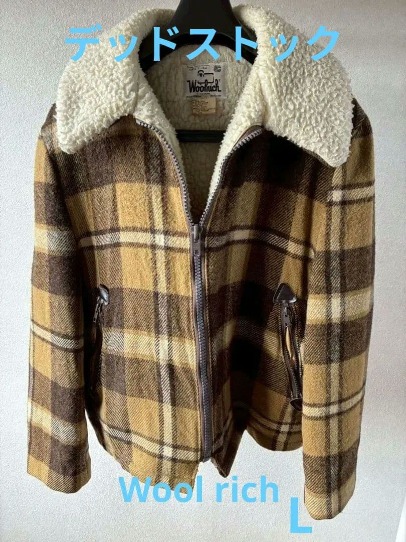 ひ*し様 【美品】Woolrich ウールチェックジップアップジャケット L