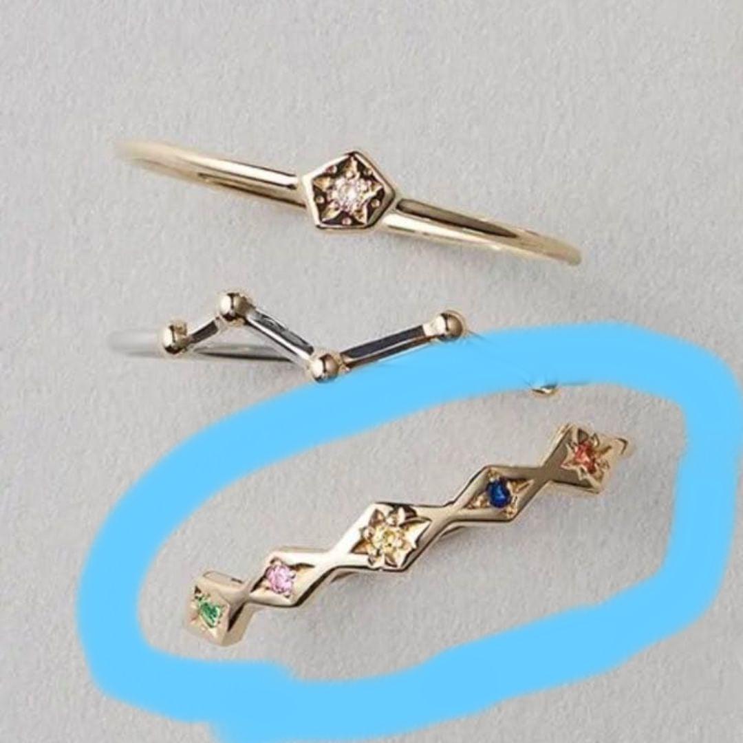 エテ✾k10　10金 クリスマス限定　カラーストーンリング