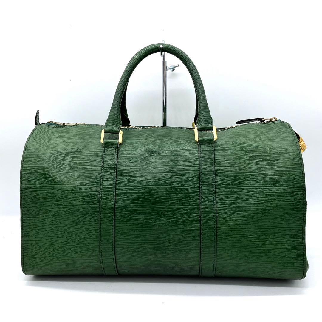 【Gianni Versace】2wayバッグ　ボストンバッグ　レザー　グリーン