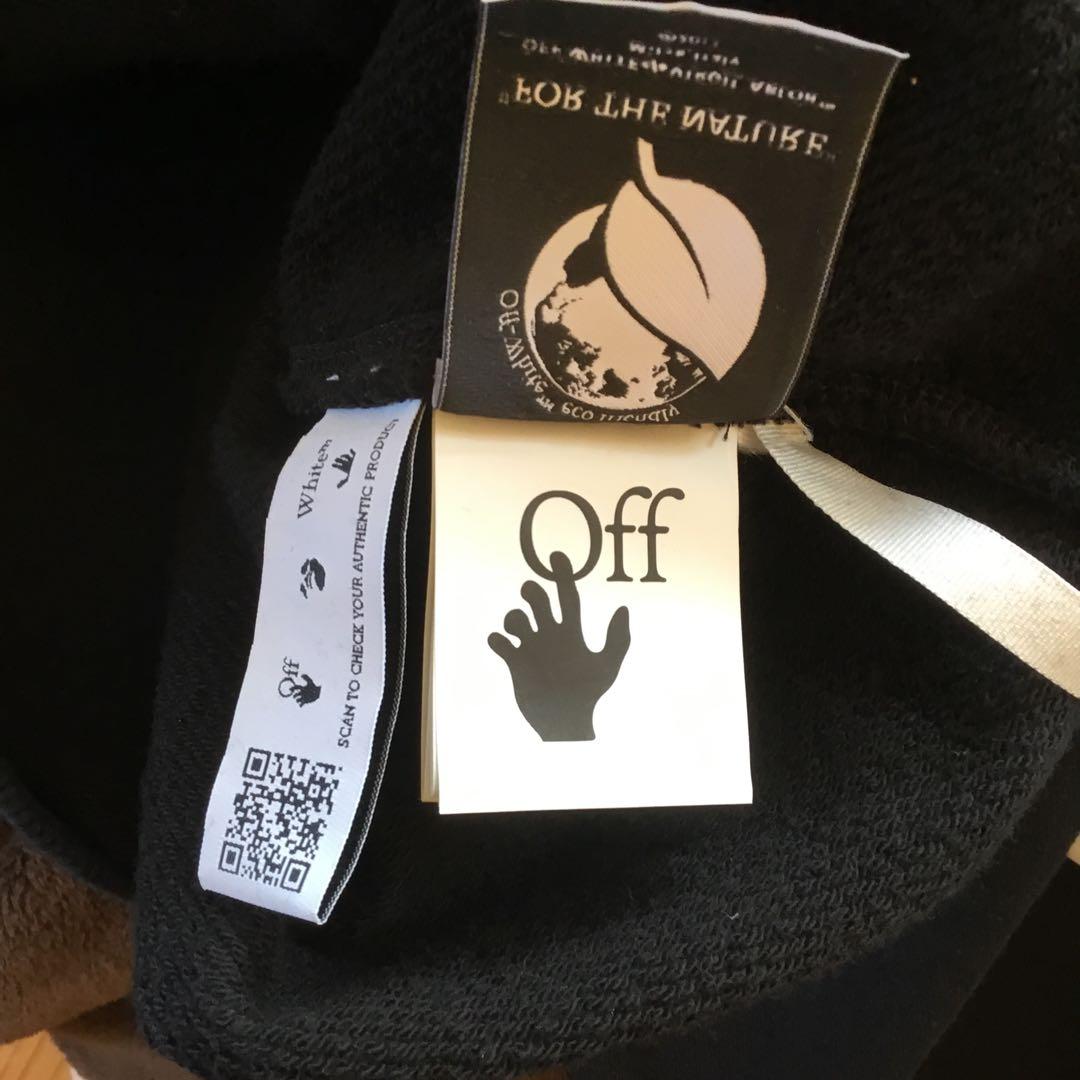 だ*お様 【未使用級】オフホワイト/OFFーWHITE スウエットパーカーサイズ