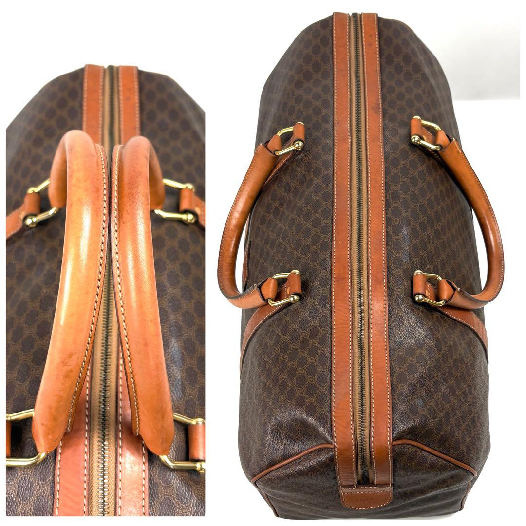 良品✨セリーヌ ボストンバッグ ゴールド トリオンフ マカダム レザー PVC