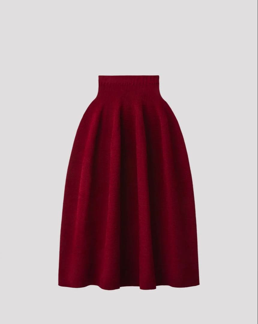 CFCL POTTERY VELVET SKIRT サイズ3 赤