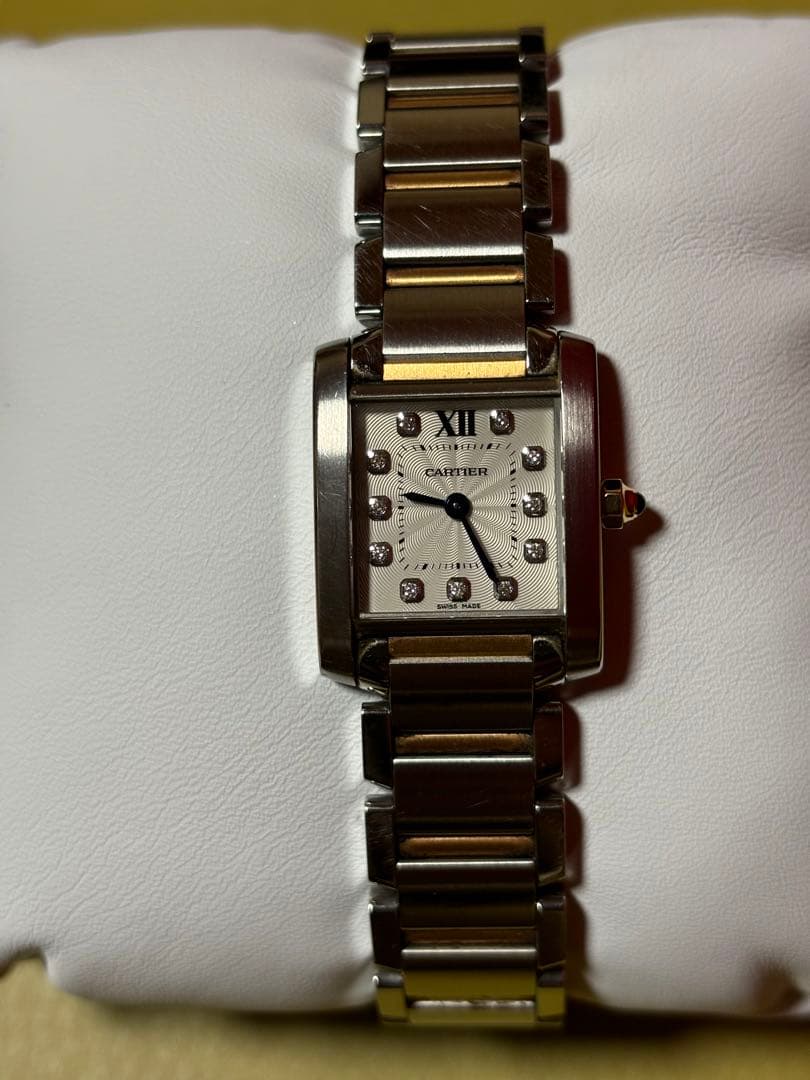 Cartier レディース 時計 ピンクゴールドコンビ　11Pダイヤ