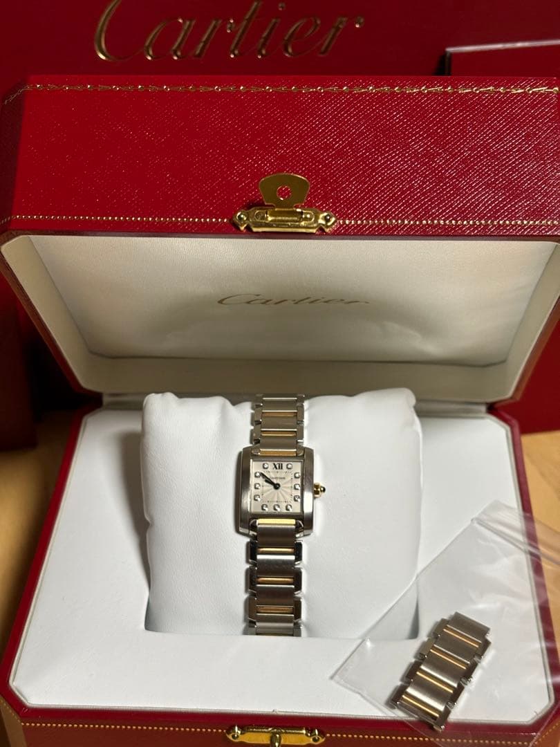 Cartier レディース 時計 ピンクゴールドコンビ　11Pダイヤ