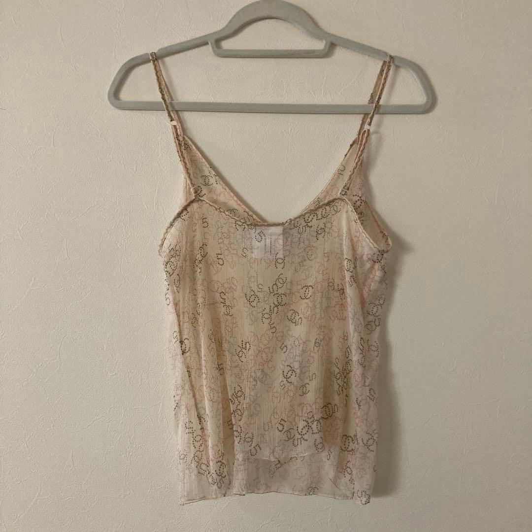 シャネル　CHANEL キャミソール　シアー　シルク　40