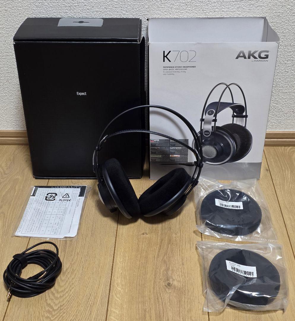 AKG K702 開放型ヘッドホン✨️交換用新品イヤーパッド付✨️