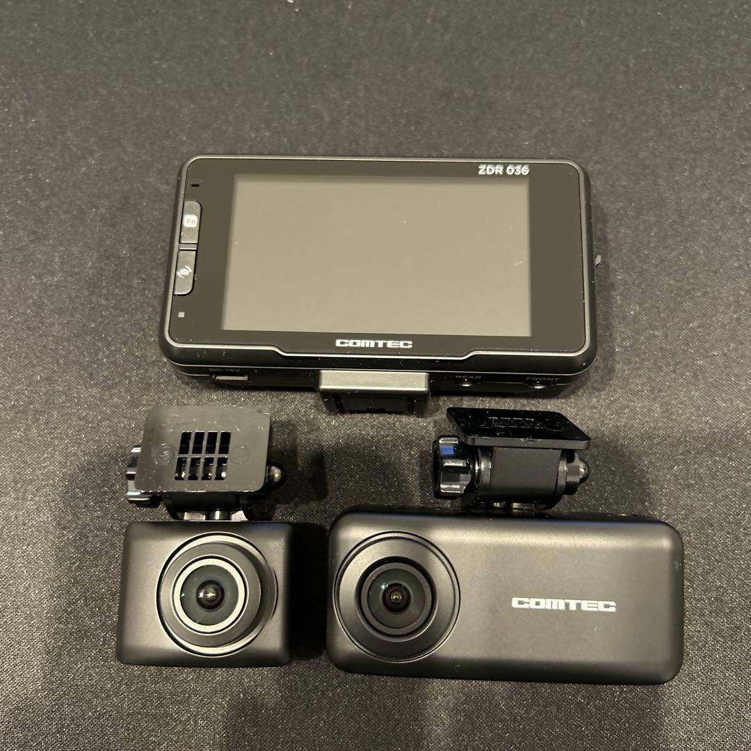 コムテック ZDR036 ドライブレコーダー 前後カメラ