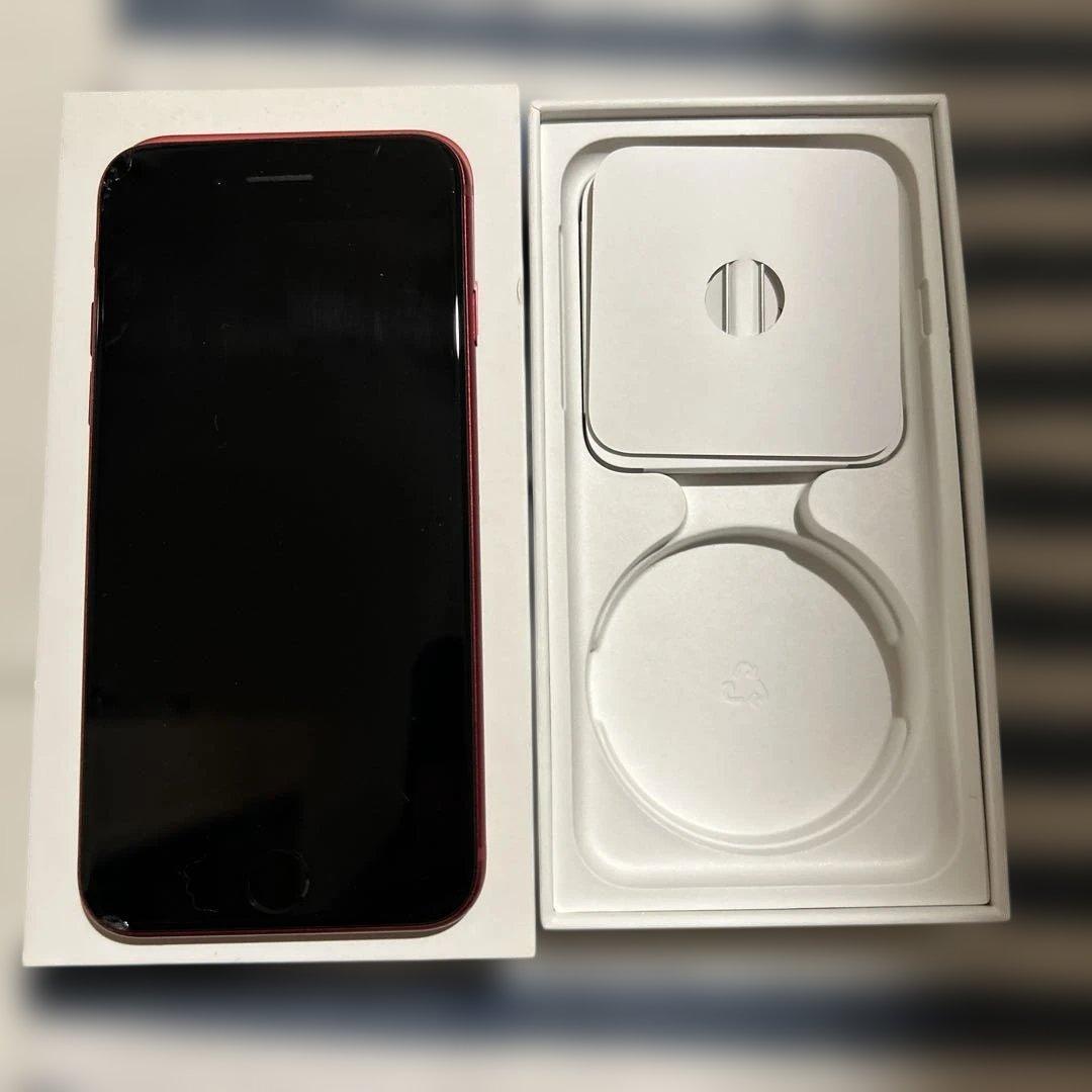 iPhone SE本体 赤　64gb