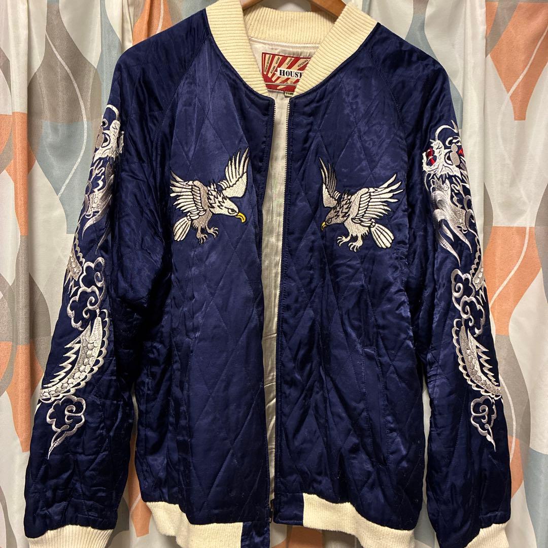 ヒューストン レーヨンスーベニアジャケット ホーク XL アラスカジャン
