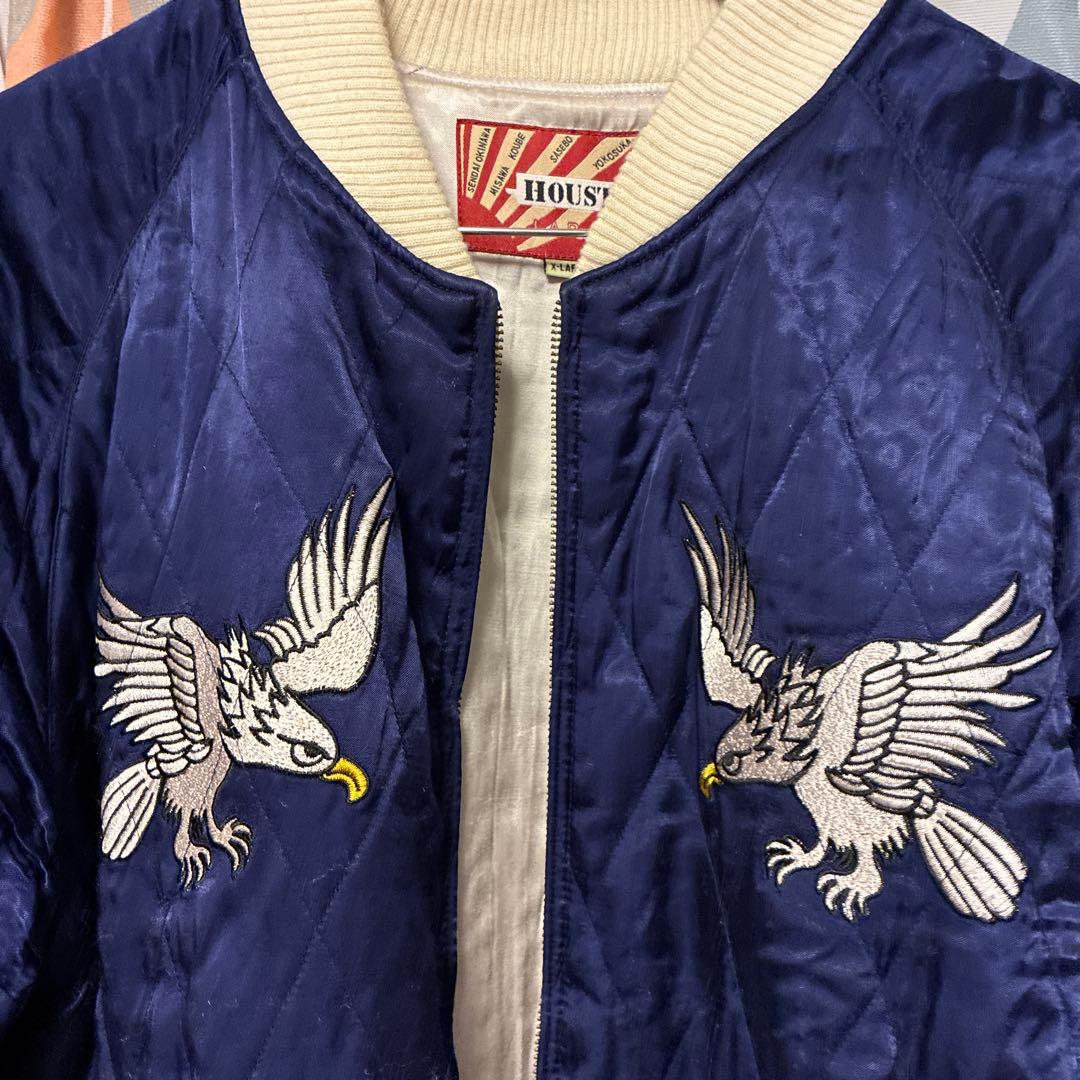 ヒューストン レーヨンスーベニアジャケット ホーク XL アラスカジャン