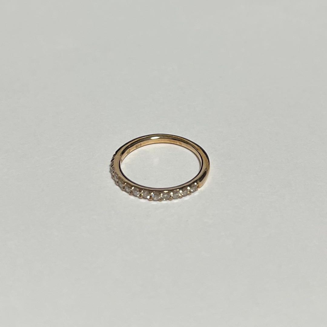 4℃ ハーフエタニティ　ピンキーリング