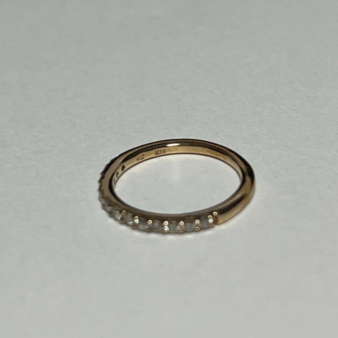 4℃ ハーフエタニティ　ピンキーリング