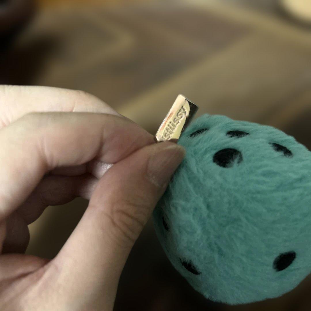 STUSSY FUZZY DICE KEYCHAIN キーホルダー ブルー