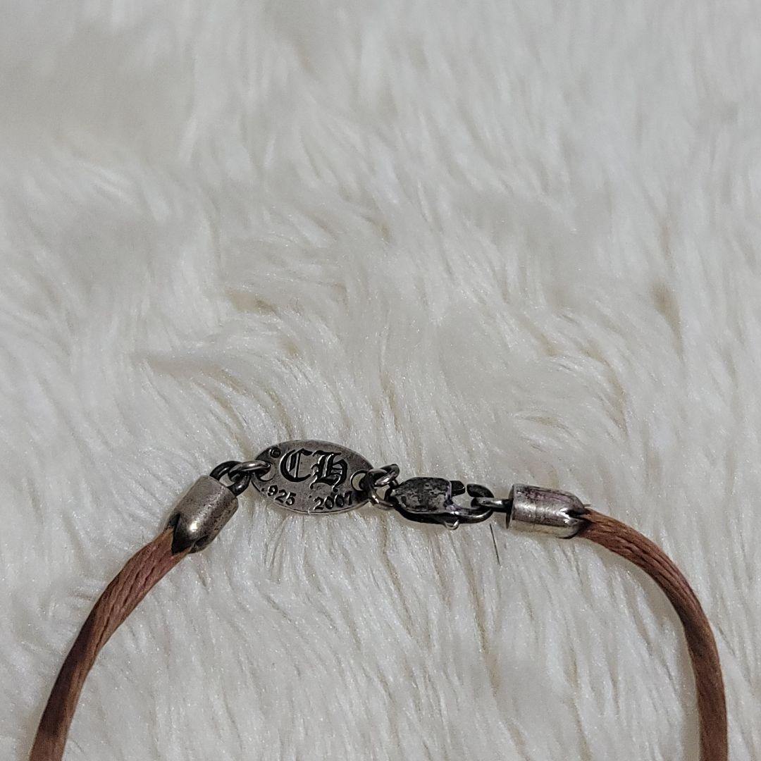 クロムハーツ KZブレスレット シルクブレスレット クロス シルバー ピンク