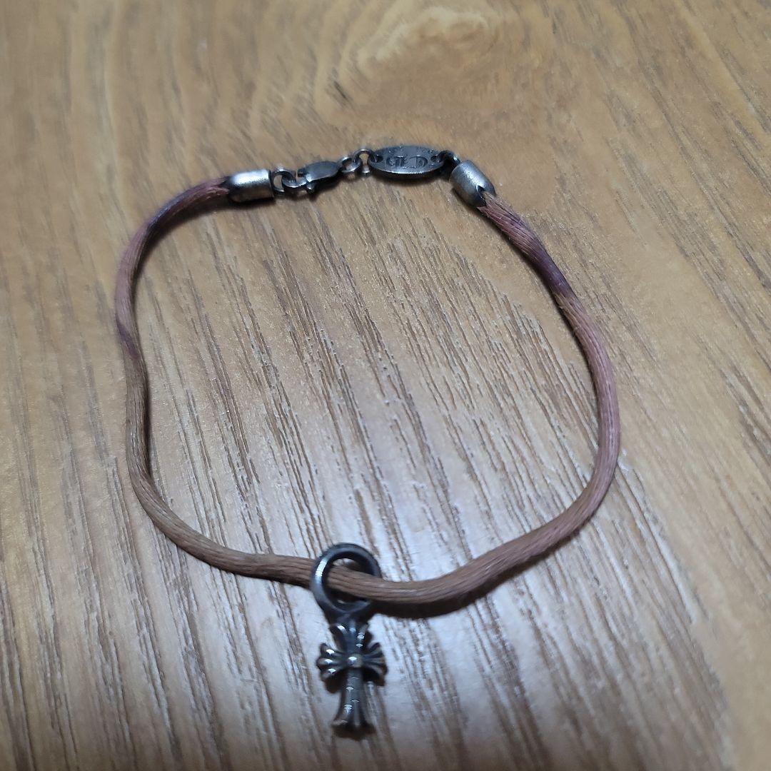 クロムハーツ KZブレスレット シルクブレスレット クロス シルバー ピンク