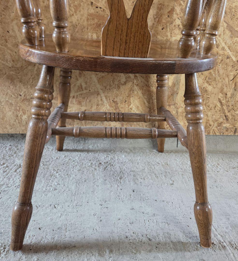 オーク材 スピンドルバック チェア