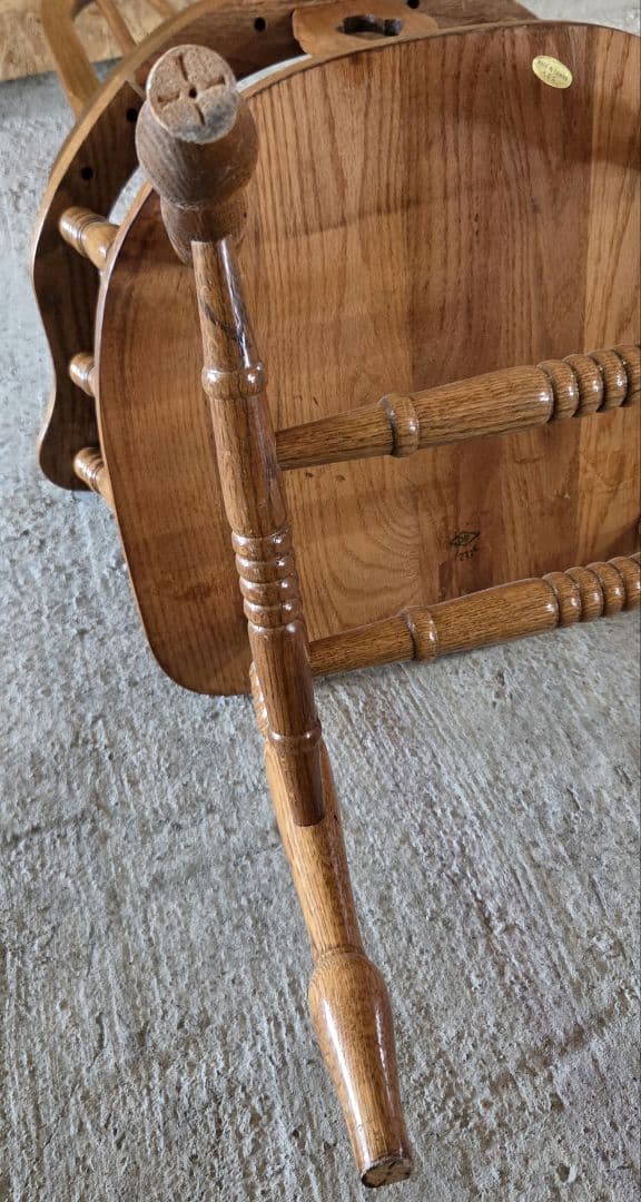 オーク材 スピンドルバック チェア