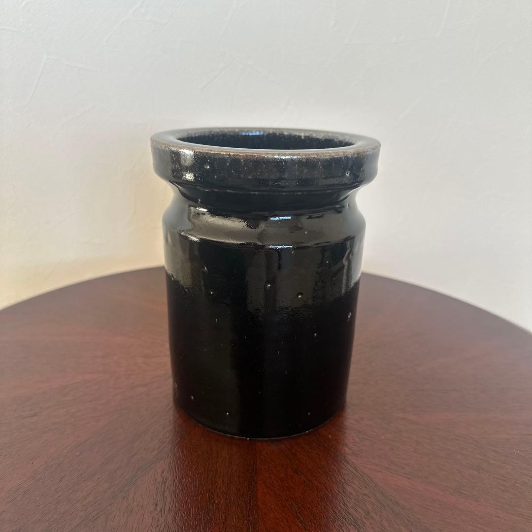 新品未使用　角掛 政志　カトラリースタンド黒釉