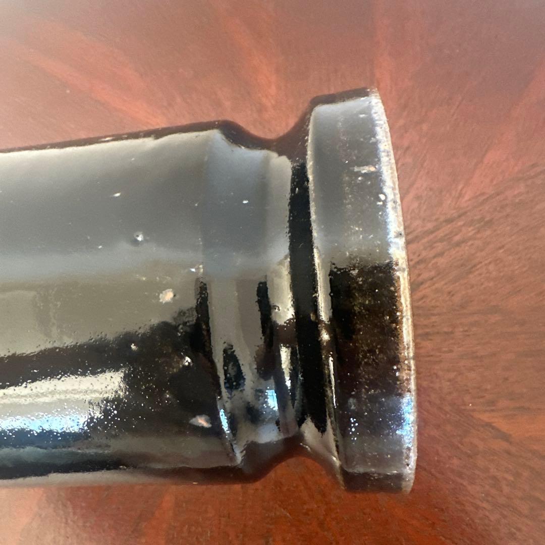 新品未使用　角掛 政志　カトラリースタンド黒釉