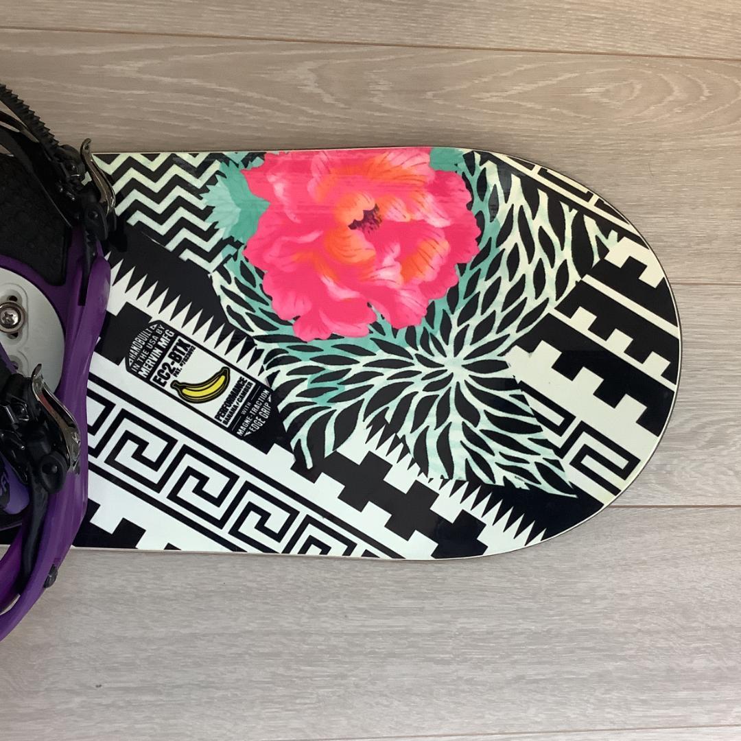 081 GNU143cm FLUX初心者レディーススノーボードセットグラトリにも