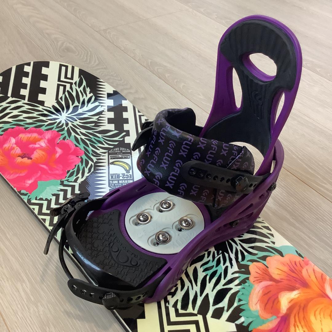 081 GNU143cm FLUX初心者レディーススノーボードセットグラトリにも