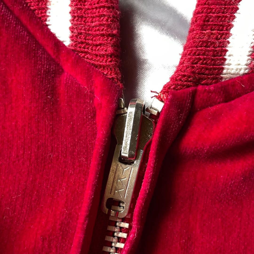 80s~ STRAY CATS 別珍 リバーシブル スカジャン ワインレッド L