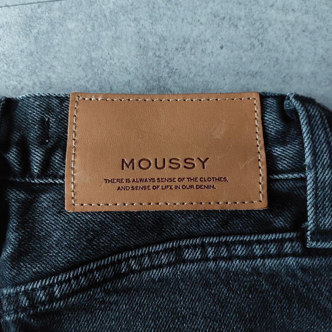 美品 MOUSSY MVS BLACK FLARE 23 マウジー フレアデニム
