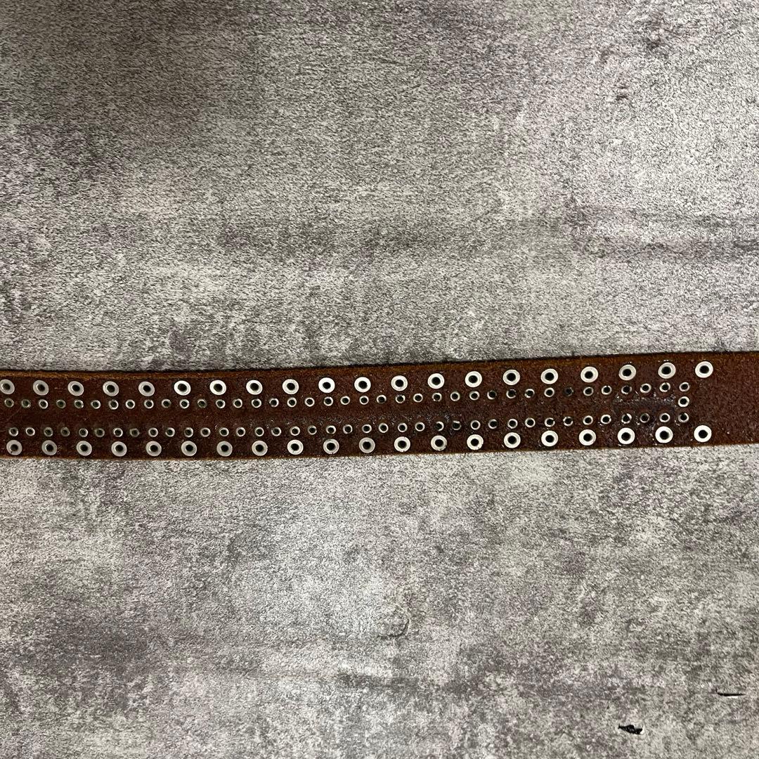 小物 y2k archive grunge leather belt
