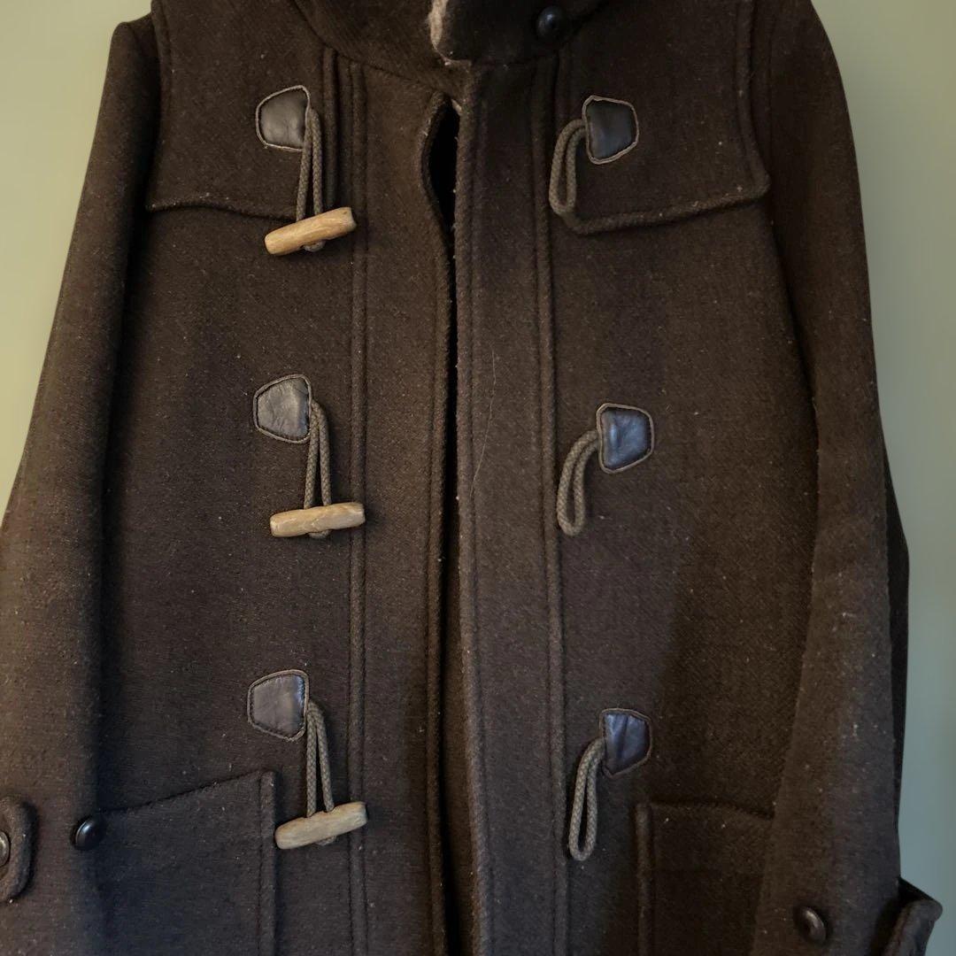 ミナペルホネン　ダークブラウン ダッフルコート フード付き