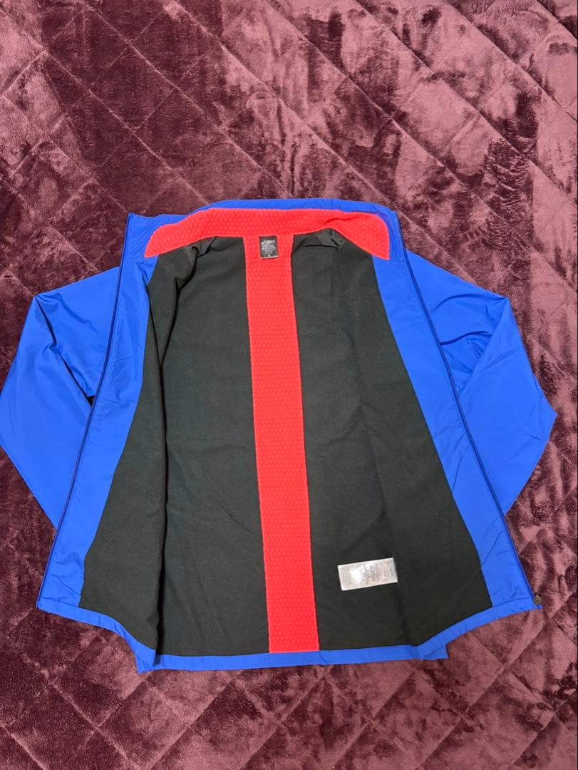 アシックス ウインドブレーカー裏トリコット上下セット 青　Ｌサイズ