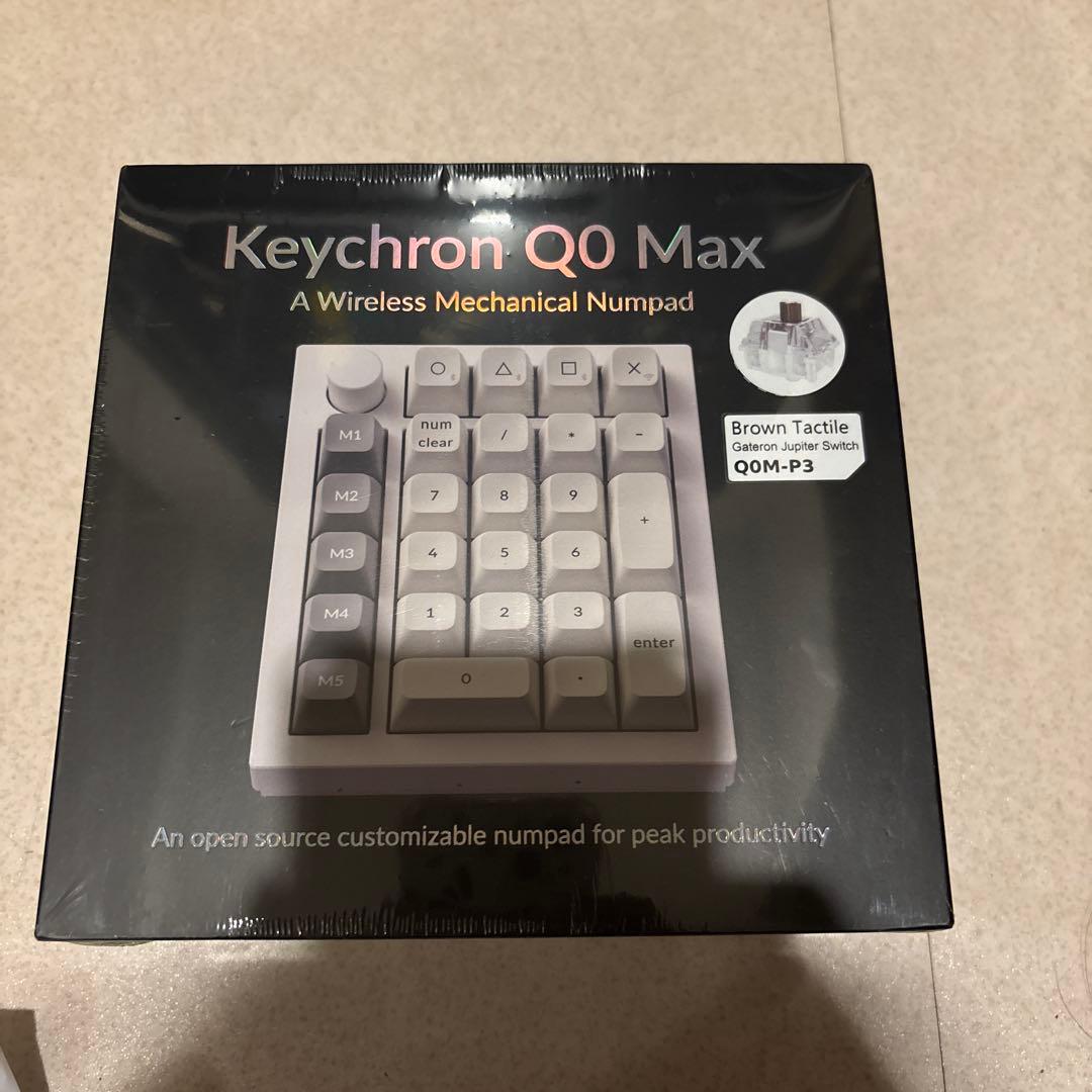 Keychron Q0 Max ワイヤレス 茶軸 ホワイト　新品　Q0M-P3