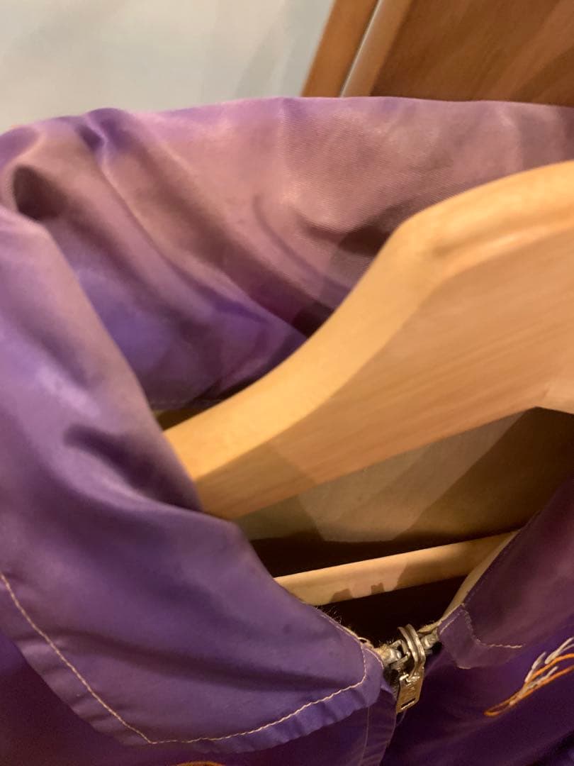 70s 実在 カークラブジャケット サテン フォード ホットロッド