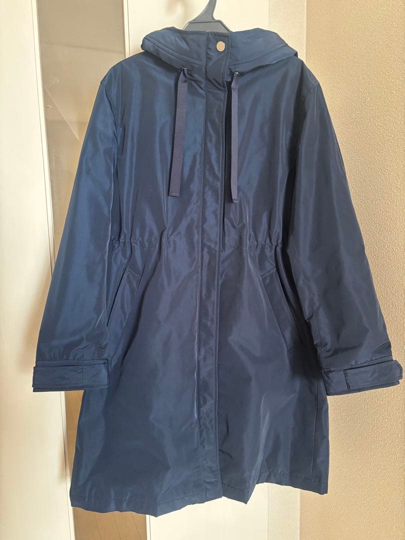 最終値下げマジカルサーモ・グログランコート　ミッドナイトブルー　S