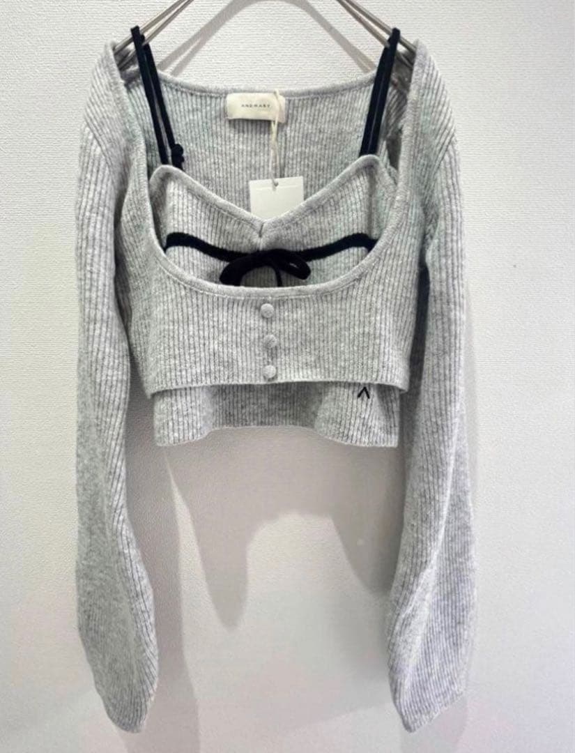 大人気❣️andmary Natalie ribbon set グレー