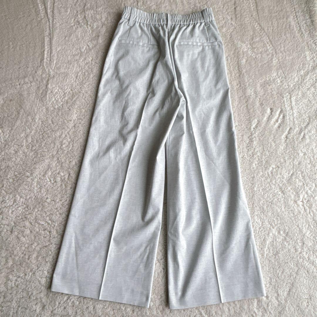 PLST綿麻混カラーレスパンツスーツ ジャケットMパンツS 春夏